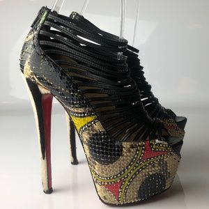Christian Louboutin Zoulou 160 Python Heels 35.5